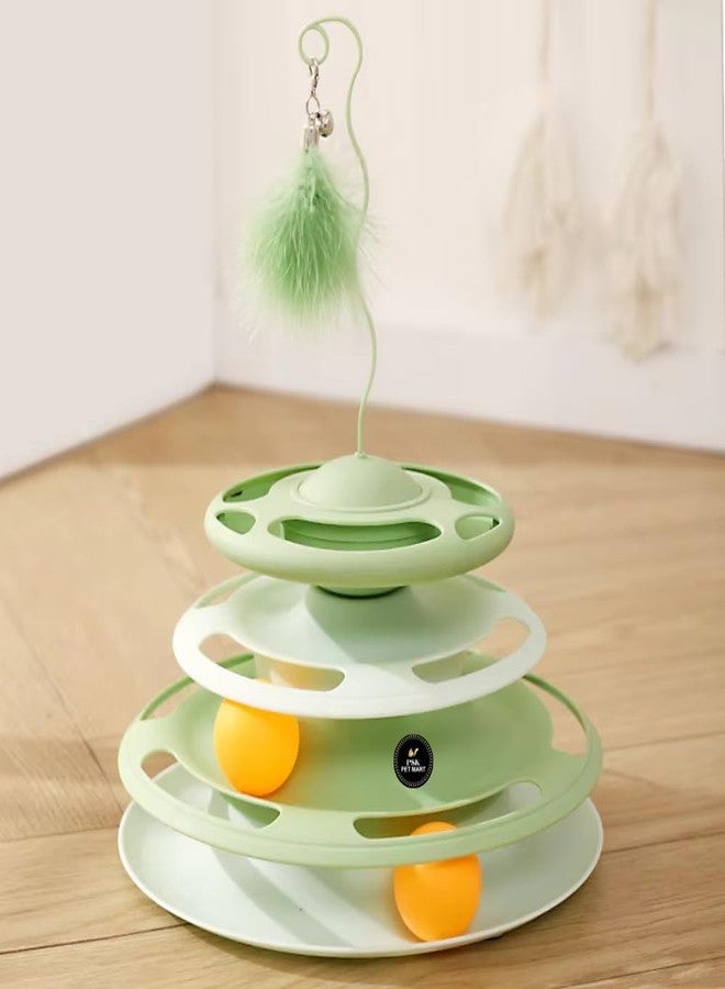 KittuPet Cat Toys Roller 4-Level Turntable for Indoor Cats, Self Play Cat Toy with Colorful Balls, Interactive Kitten Puzzle Toys, Fun Kitty Exercise Toys Pack of 1 - Image 3